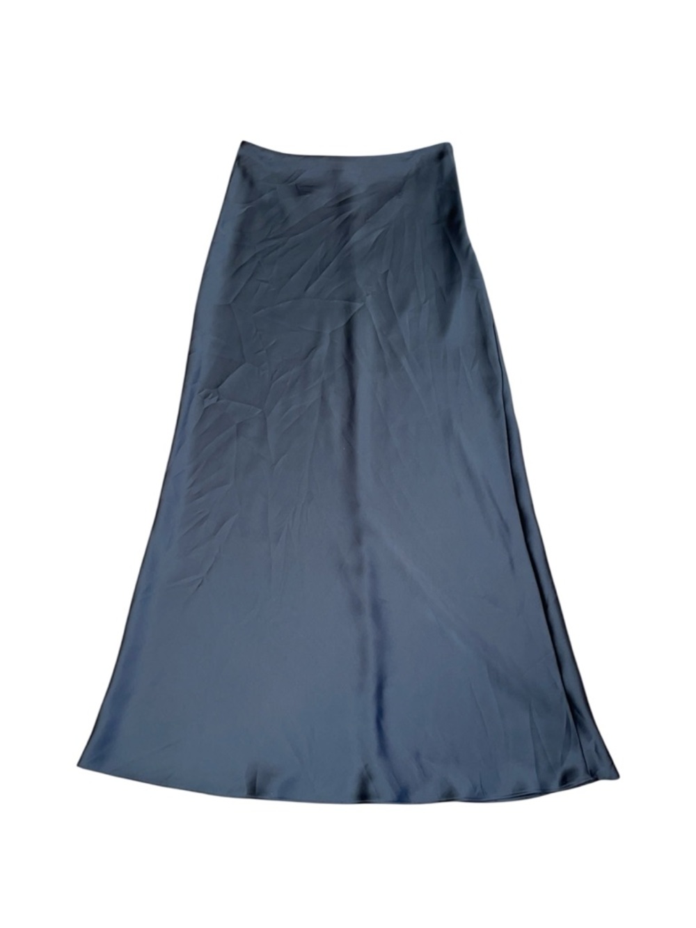 Club Monaco grey satin midi skirt